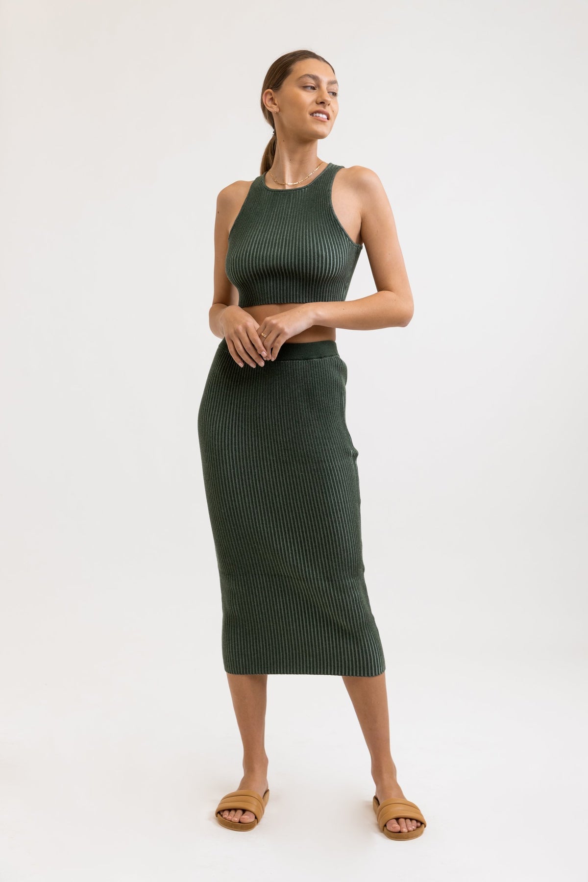 Top Mujer Hamilton Knit Marine Green