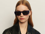 Anteojos de Sol Fame Dark Blue Transparent