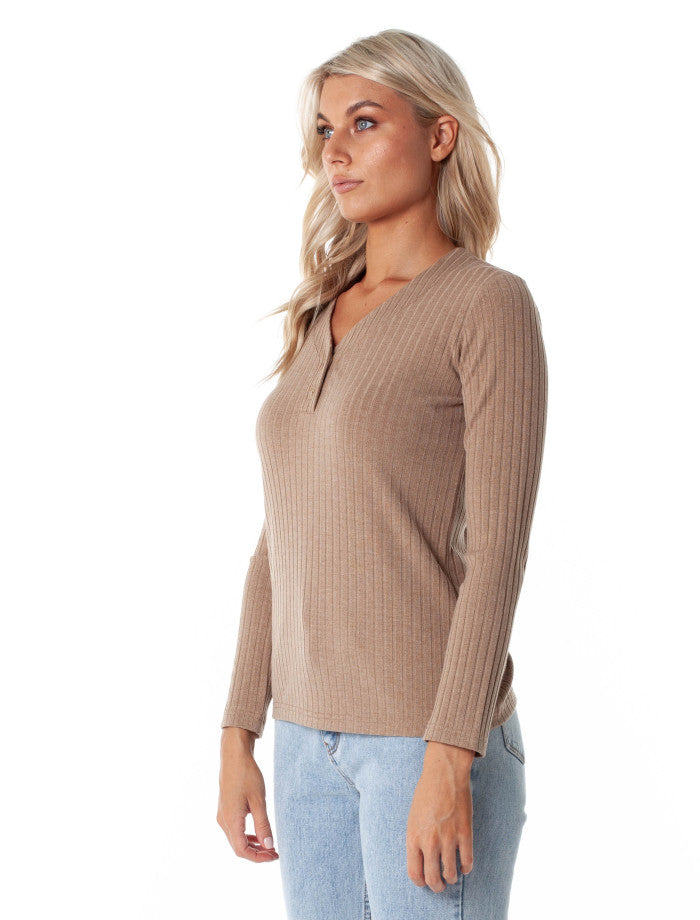 Polera Mujer Amber LS Sand