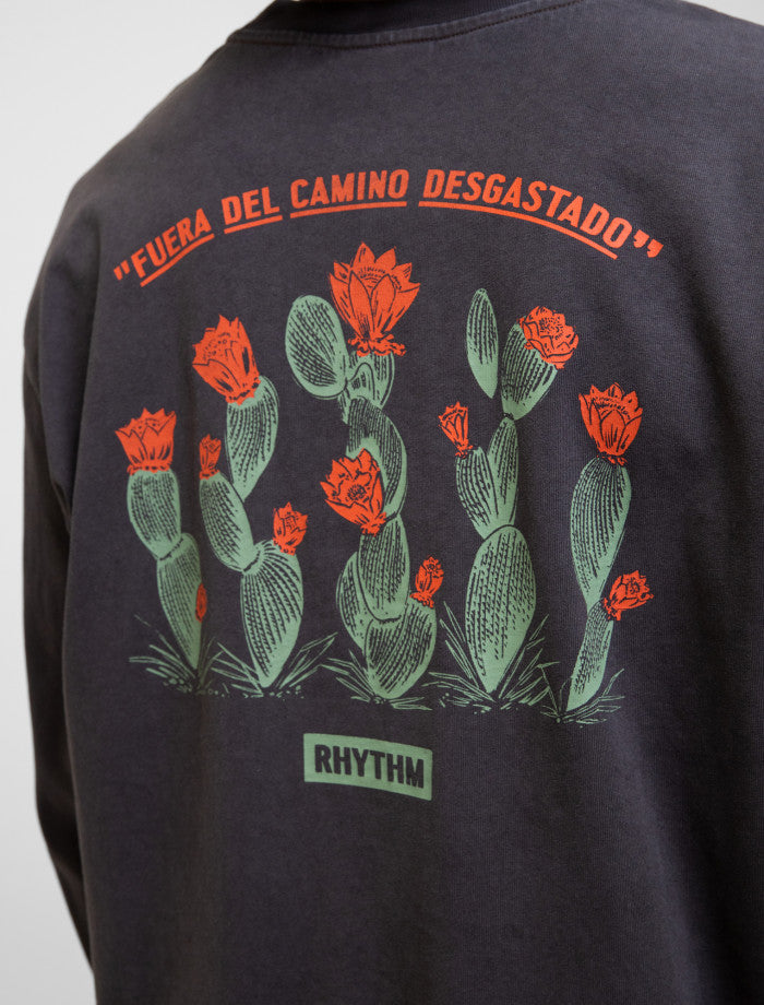 Polera Hombre Cactus LS Pocket Vintage Black
