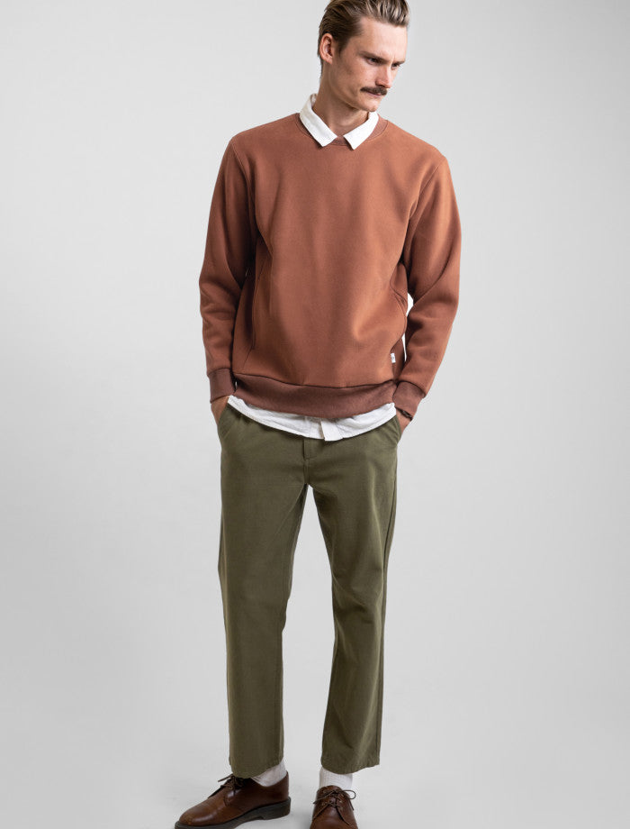 Polerón Hombre Classic Fleece Crew Baked Clay