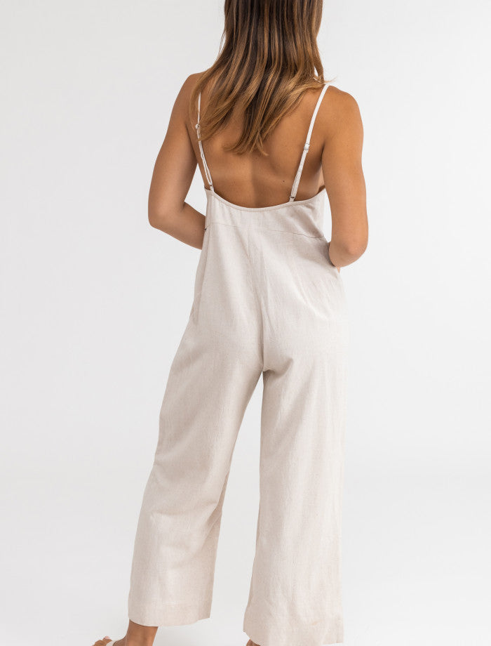 Jardinera Mujer Classic Jumpsuit - Oat