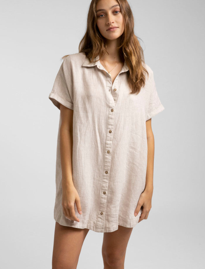 Vestido Mujer Classic Linen Shirt