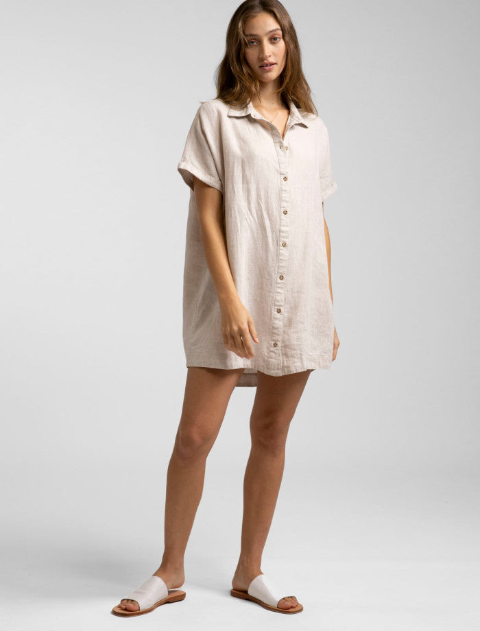 Vestido Mujer Classic Linen Shirt