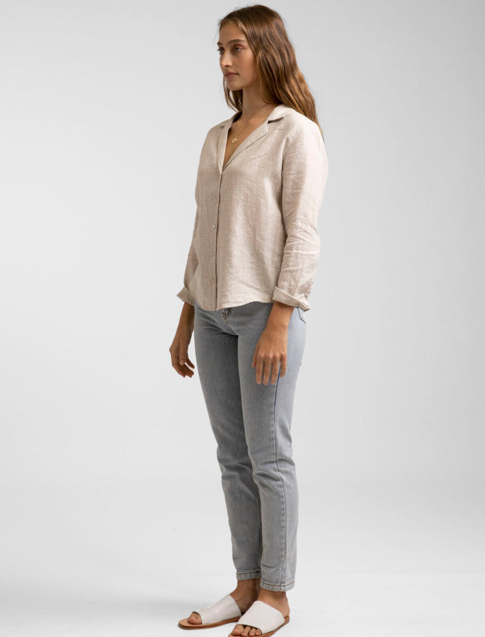 Blusa Mujer Classic Long Sleeve Sand