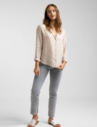 Blusa Mujer Classic Long Sleeve Sand