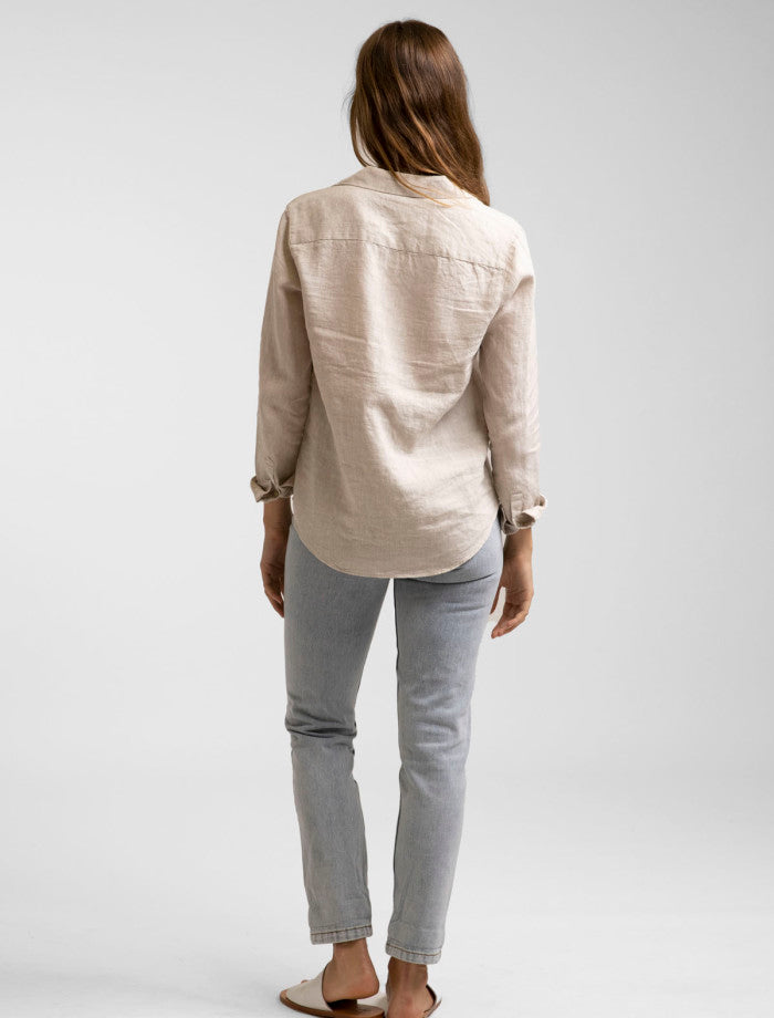 Blusa Mujer Classic Long Sleeve Sand