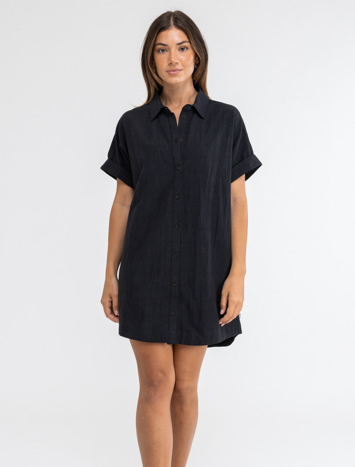 Vestido Mujer Classic Shirt Dress - Black