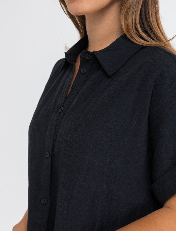 Vestido Mujer Classic Shirt Dress - Black