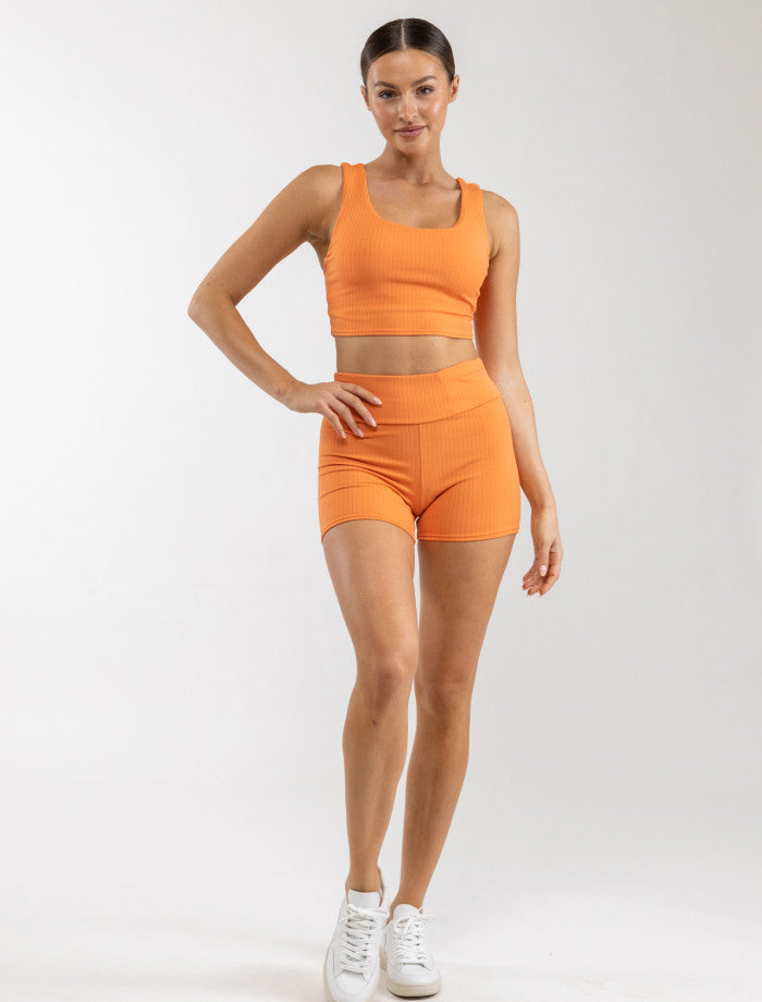 Bike Short Mujer Elle Ribbed Citrus