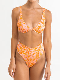Bikini Top Evangeline Floral Underwire Mandarin