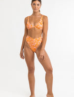 Bikini Bottom Evangeline Floral V Front Hi Waist Mandarin