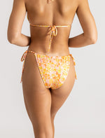 Bikini Bottom Evangeline Gathered Tie Side Hi Cut Mandarin