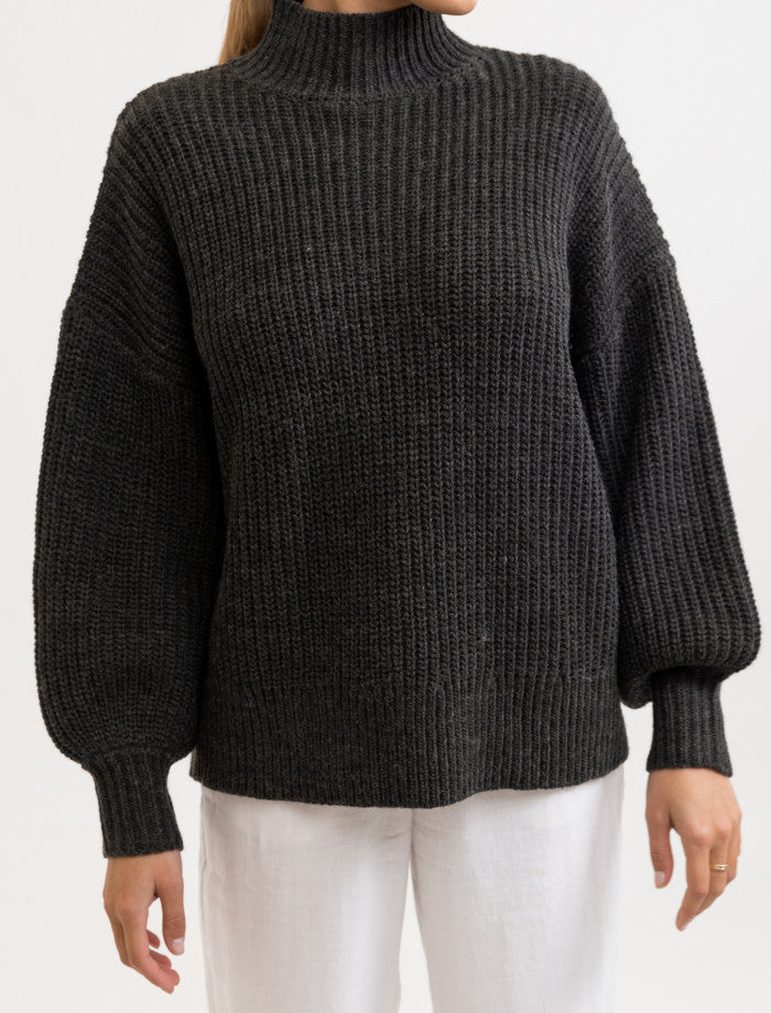 Sweater Mujer Lakewood Oversized Charcoal