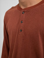 Polera Hombre Linen LS Henley Adobe