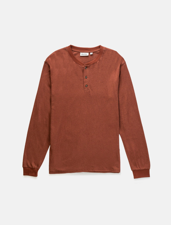 Polera Hombre Linen LS Henley Adobe