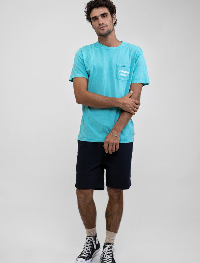 Polera Hombre Livin Pocket SS Teal
