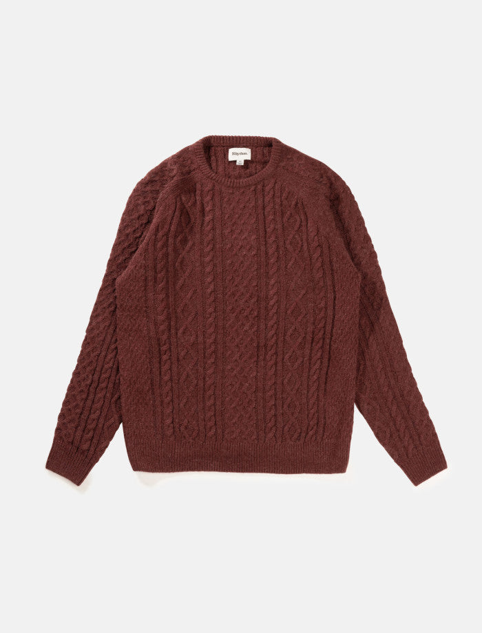 Sweater Hombre Mohair Fishermans Mulberry
