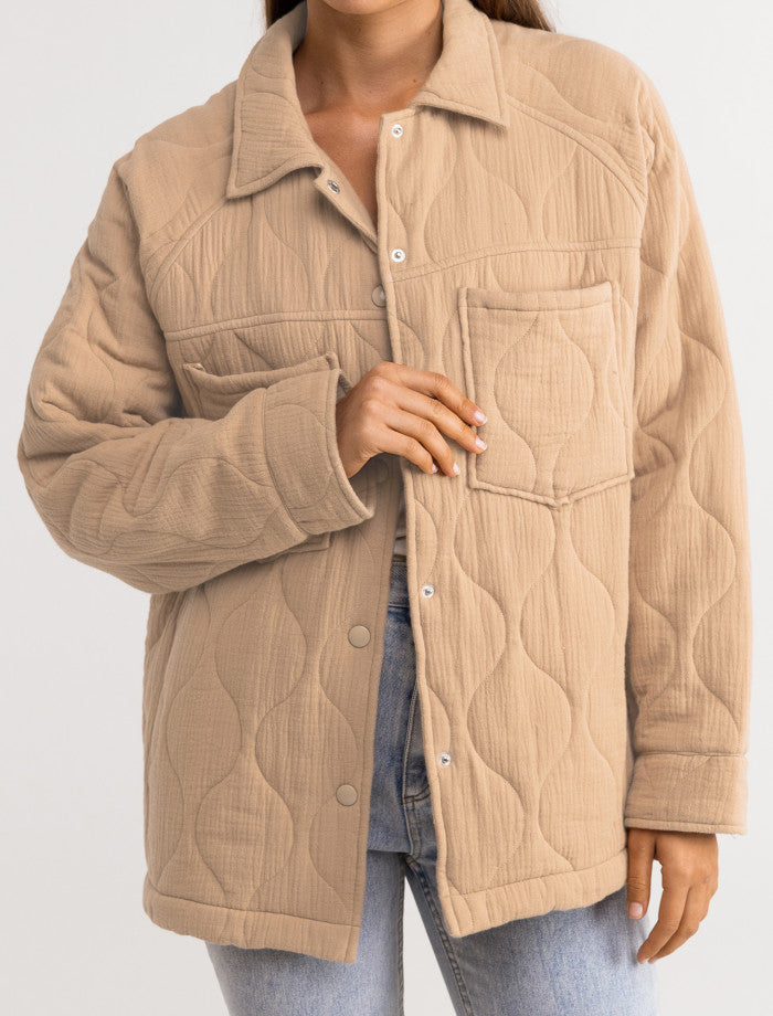 Chaqueta Mujer Rhodes Quilted Camel