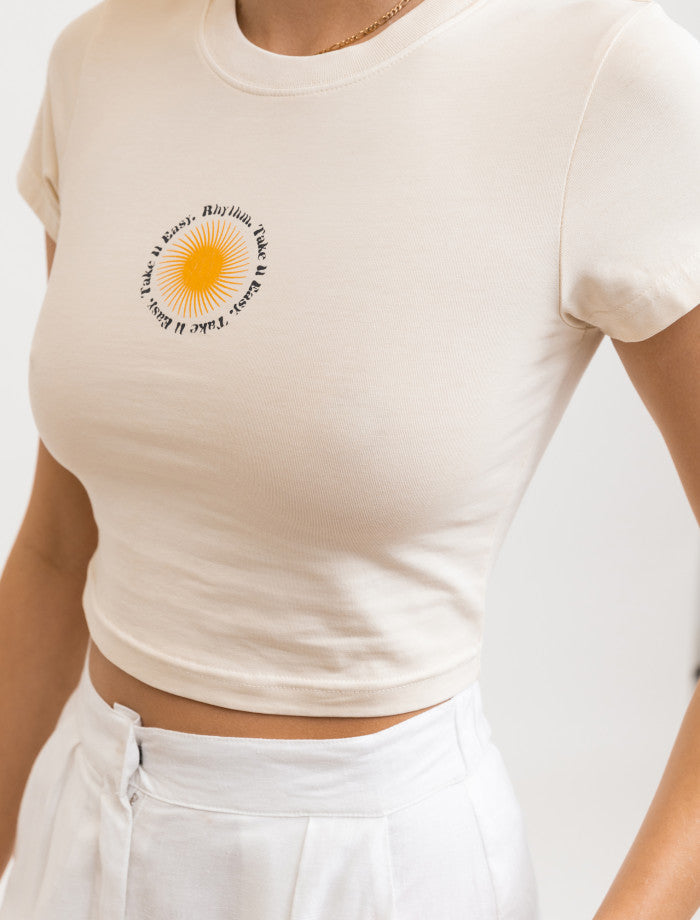 Polera Mujer Take It Easy Vintage Baby Vintage White