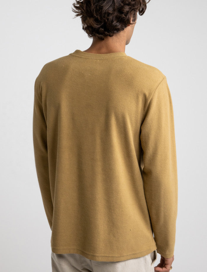Polera Hombre Vintage Terry LS Sand
